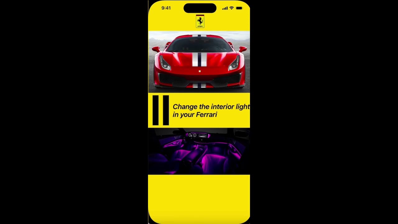 App-Design: Die Ferrari-Beleuchtungs-App von Moritz